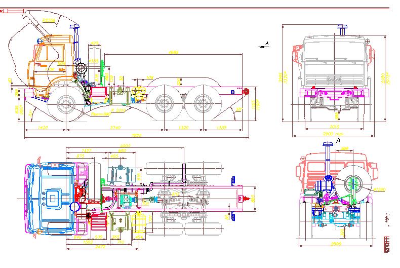 Камаз чертеж автокад