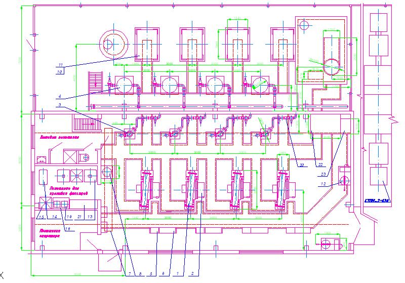 Чертеж компрессорного цеха