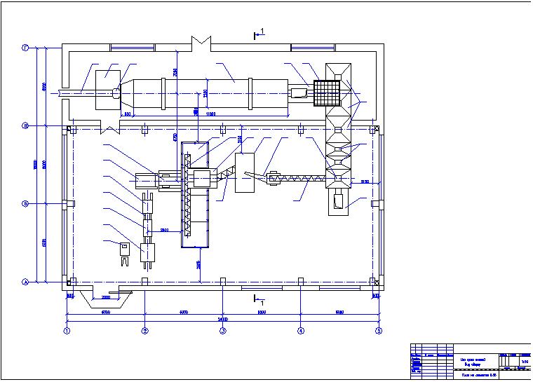Проект цеха автокад