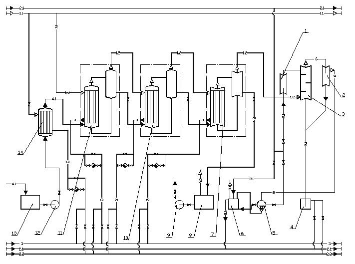 Описание технологической схемы трехкорпусной выпарной установки