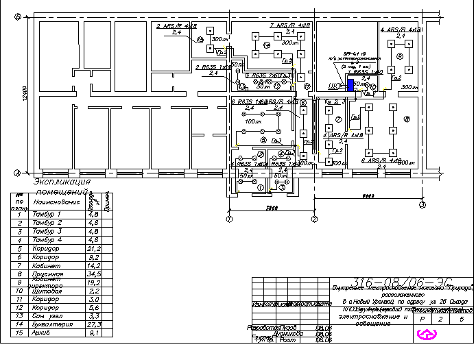 Электроснабжение проект dwg