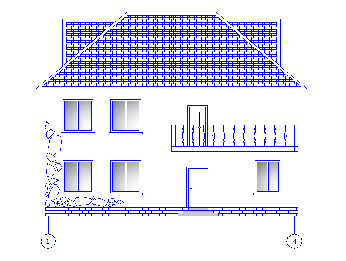Как нарисовать фасад здания в автокаде