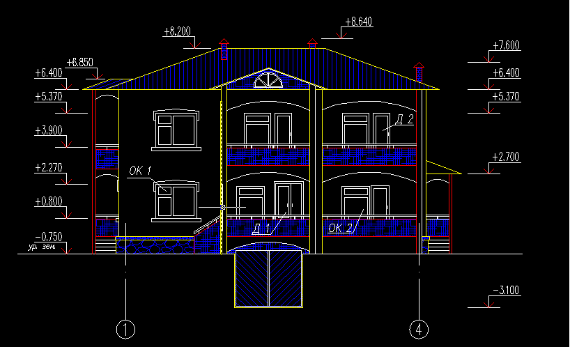 План дома в autocad часть 5