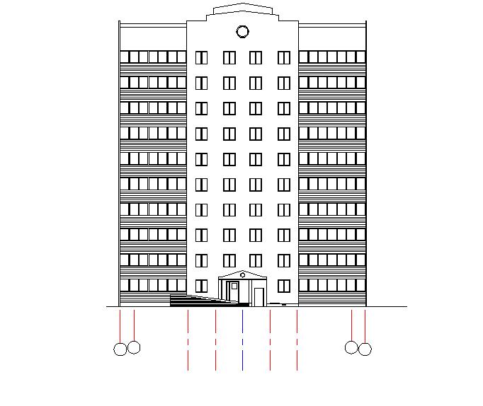 На рисунке изображен многоэтажных. Фасад многоэтажного дома чертеж. Фасад многоэтажного здания чертеж. Фасад МКД чертеж. Чертеж многоэтажного дома.